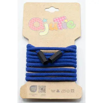 CORDON DE SERRAGE COTON 5MM X 1,15M, AVEC EMBOUTS/ CORDON SWEAT Royal - La boite à tissus
