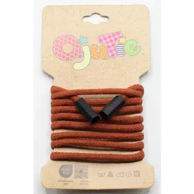 CORDON DE SERRAGE COTON 5MM X 1,15M, AVEC EMBOUTS/ CORDON SWEAT Terra - La boite à tissus