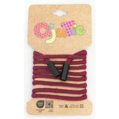 CORDON DE SERRAGE COTON 5MM X 1,15M, AVEC EMBOUTS/ CORDON SWEAT Vin - La boite à tissus