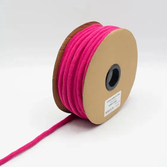 COTON CORDON TISSÉ FUCHSIA 8MM - La boite à tissus