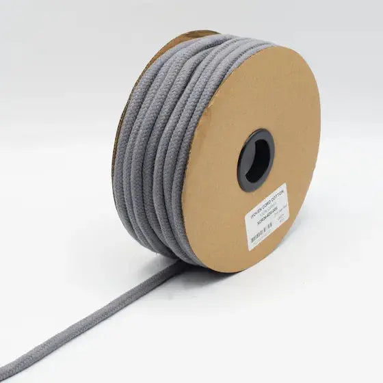 COTON CORDON TISSÉ GRIS 8MM - La boite à tissus