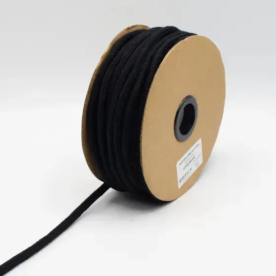 COTON CORDON TISSÉ NOIR 8MM - La boite à tissus