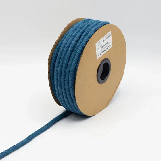 COTON CORDON TISSÉ PÉTROL 8MM - La boite à tissus