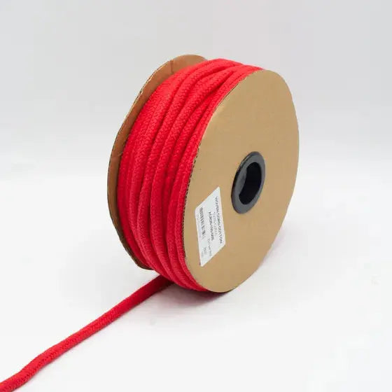 COTON CORDON TISSÉ ROUGE 8MM - La boite à tissus