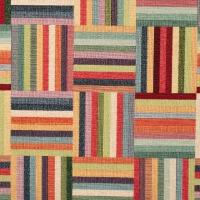 Canevas Epais Patch à rayures multicolores - La boite à tissus