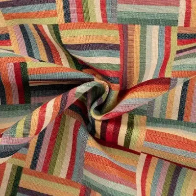 Canevas Epais Patch à rayures multicolores - La boite à tissus