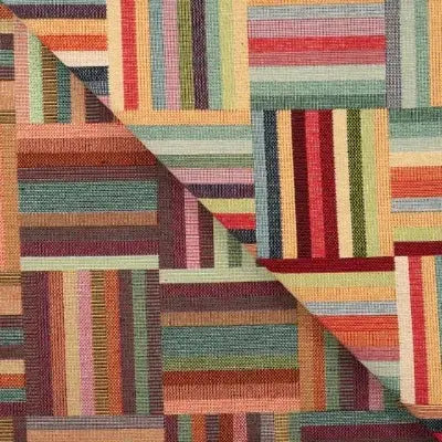 Canevas Epais Patch à rayures multicolores - La boite à tissus