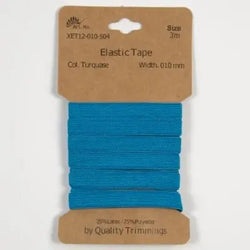Carte élastique 10 mm Turquoise- 3 mètres - La boite à tissus