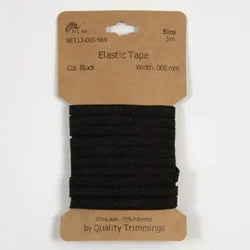 Carte élastique 5 mm Noir - 3 mètres - La boite à tissus
