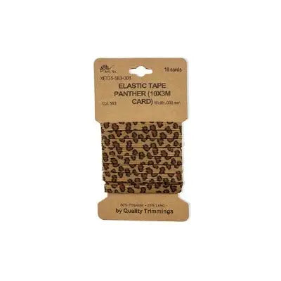 Carte élastique 8 mm Panthère Ocre - 3 mètres - La boite à tissus
