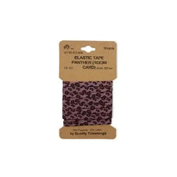 Carte élastique 8 mm Panthère Vieux Rose - 3 mètres - La boite à tissus