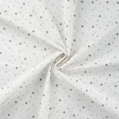 Coton Popeline imprimé night stars- écru - La boite à tissus