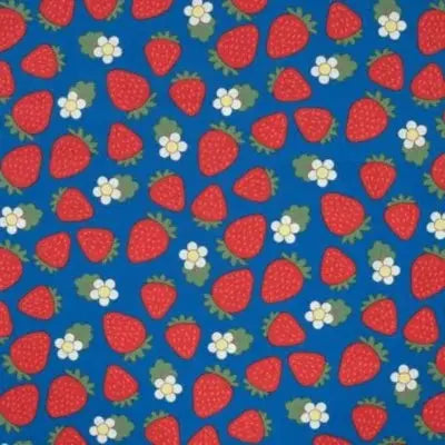 Coton popeline Fraises-Royal - La boite à tissus