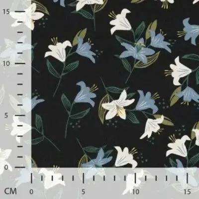 Coton popeline Lys-Noir - La boite à tissus