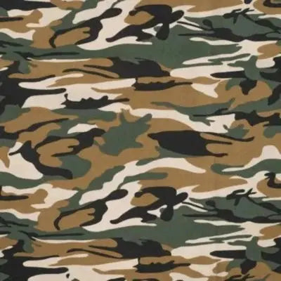 Coton popeline camouflage-Anthracite - La boite à tissus