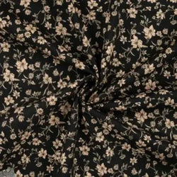 Coton popeline vintage-Noir - La boite à tissus