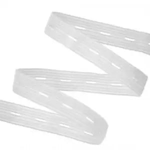 Elastique boutonnière 20 mm blanc - La boite à tissus