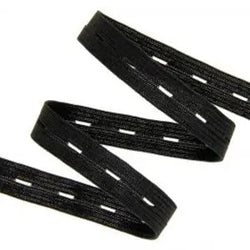 Elastique boutonnière 20 mm noir - La boite à tissus