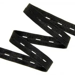 Elastique boutonnière 20 mm noir - La boite à tissus