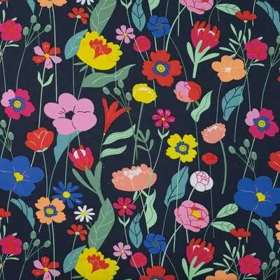 French Terry fleurs qjutie & the qjutest - La boite à tissus