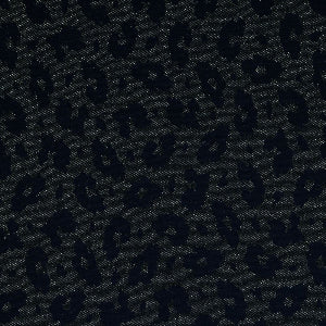 Jacquard tricoté avec fleurs et lurex-Marine