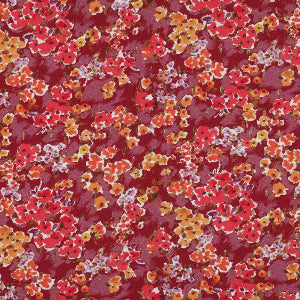 VISCOSE LUREX DIGITAL PETITES FLEURS-Cerise