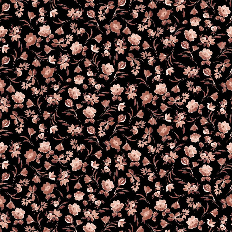 JERSEY FLEURS NUMÉRIQUES - NOIR