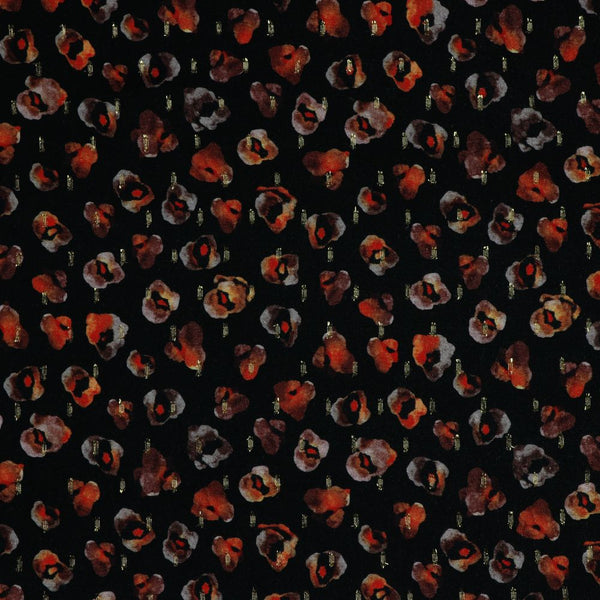 VISCOSE LUREX DIGITAL PEAU D'ANIMAL - NOIR