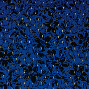 VISCOSE LUREX FLOWERS - Cobalt