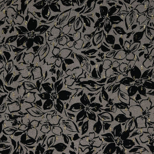 VISCOSE LUREX FLOWERS - Taupe