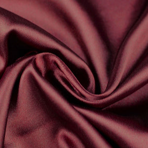 Satin extensible Bordeaux