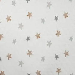 Jersey matelassé étoiles - Sable - La boite à tissus