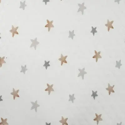 Jersey matelassé étoiles - Sable - La boite à tissus