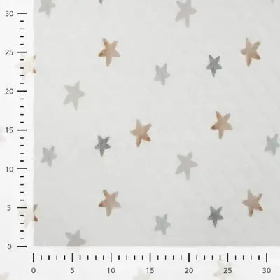 Jersey matelassé étoiles - Sable - La boite à tissus