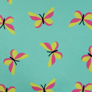 French Terry  imprimé Papillons - Tiffany - La boite à tissus