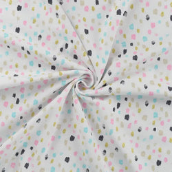 Jersey de coton Digital Glitter - Scratch Dots Rose