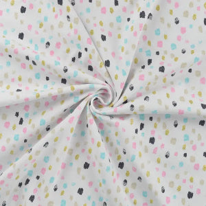 Jersey de coton Digital Glitter - Scratch Dots Rose