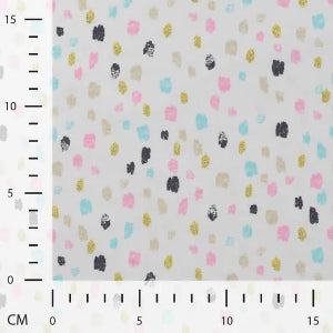 Jersey de coton Digital Glitter - Scratch Dots Rose
