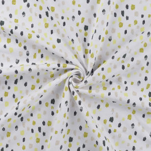 Jersey de coton Digital Glitter - Scratch Dots Émeraude