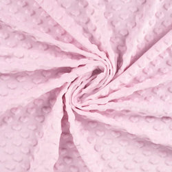 Minky Coeur- Rose Bébé