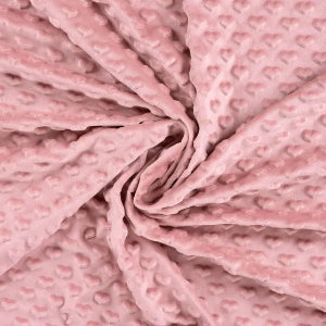 Minky Coeur- Vieux Rose