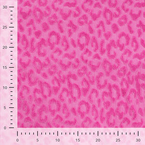 Coton Jacquard Lépoard- Fuchsia - La boite à tissus