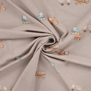 Jersey coton de bambou -Construction Sable