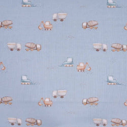 Jersey coton de bambou -Construction Bleu Bébé
