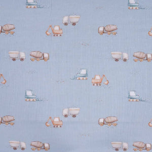 Jersey coton de bambou -Construction Bleu Bébé