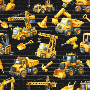 French Terry  imprimé Digital - Construction - La boite à tissus