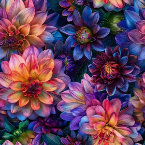 French Terry  imprimé Digital - Floral - La boite à tissus