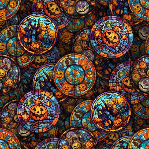 French Terry Halloween- Stained glass