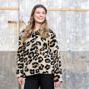 Sherpa panthère jacquard