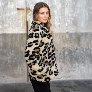 Sherpa panthère jacquard